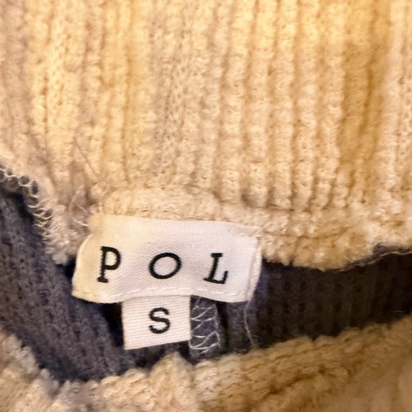 Nwot pol quilted pink grey wide leg sweatpants casual spring fp cargo jogger $95 - Picture 3 of 5